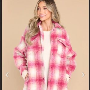 Pink Plaid Coat